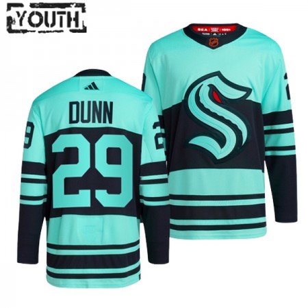Seattle Kraken Hockeydrakt Vince Dunn 29 2022-23 Isblå Reverse Retro 2.0 Adidas Authentic - Barn